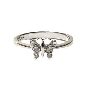14k White gold Ladies Butterfly Diamond ring